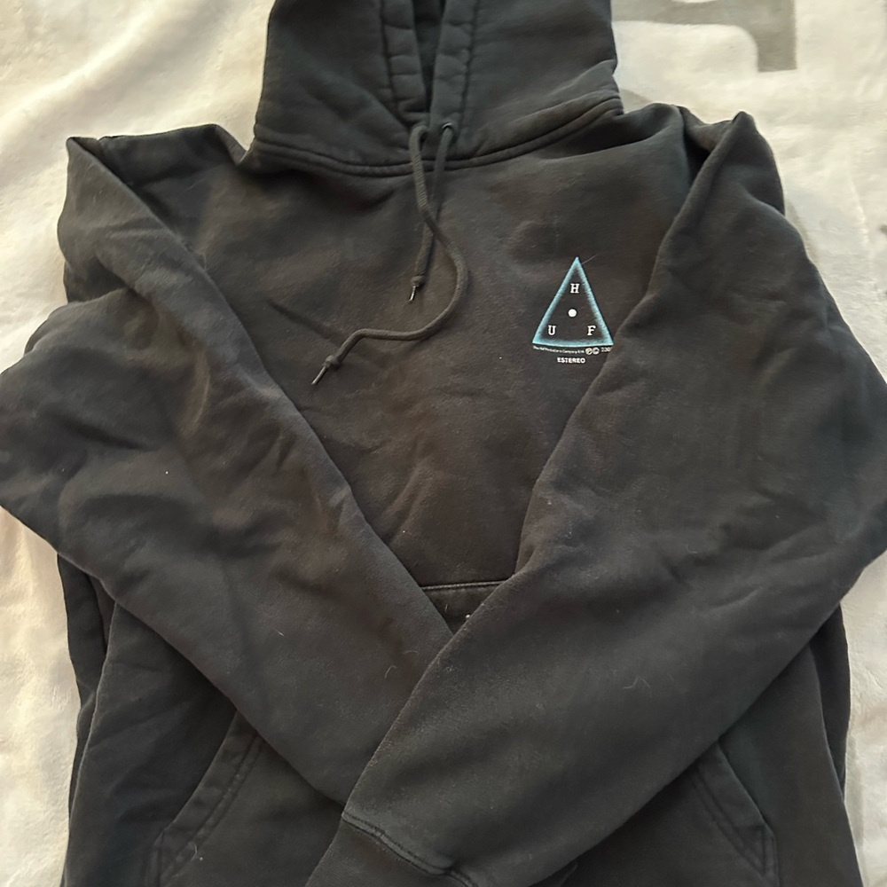 HUF Black Pullover Hoodie for Men